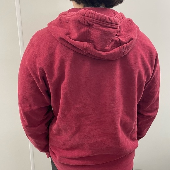 🍂 Men’s Wind River Red Quater-Zip Sweater Hoodie - Size Medium 🧥 - Picture 8 of 15